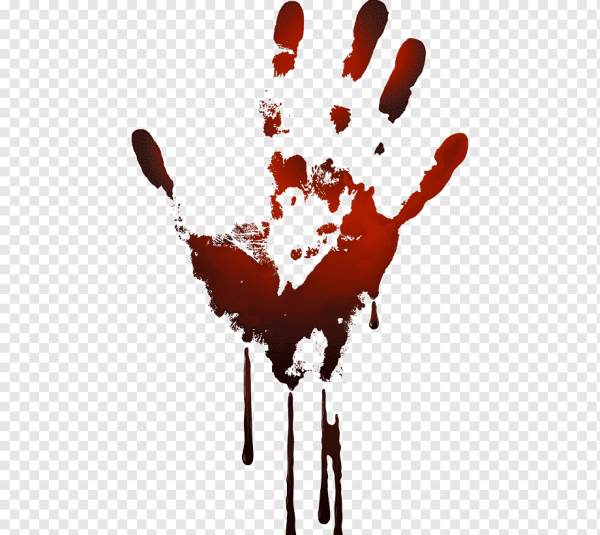 Кровавый отпечаток ладони