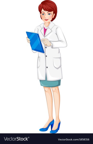 Женщина врач на прозрачном фоне