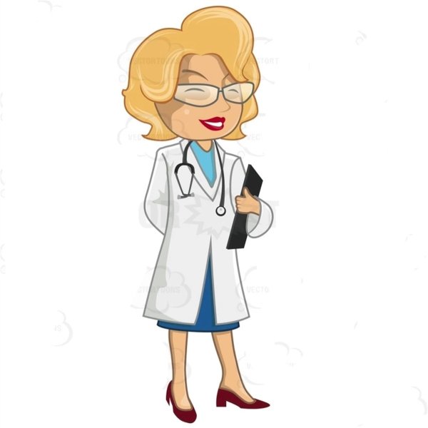 Женщина доктор мультяшная