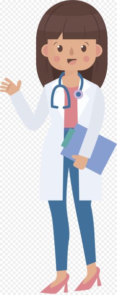 Женщина врач мультяшка