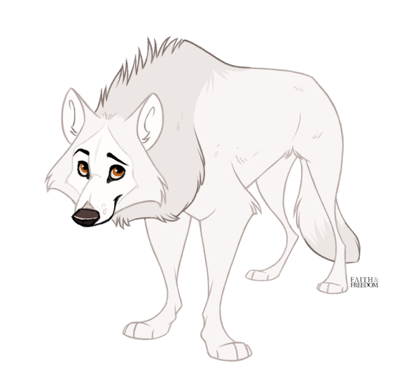 Полярный волк мультяшный