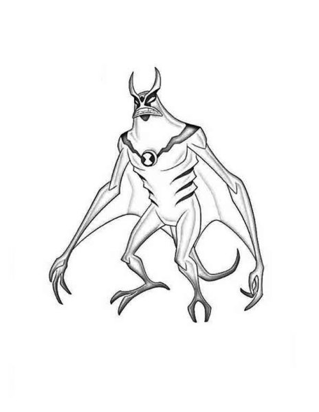 Гуманоид Бен 10 раскраска