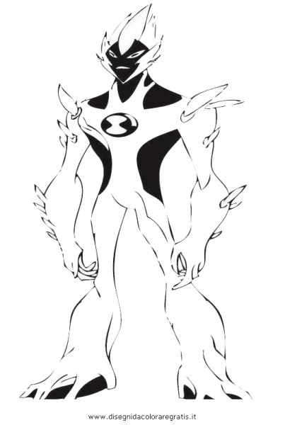 Раскраска человек огонь из бентена