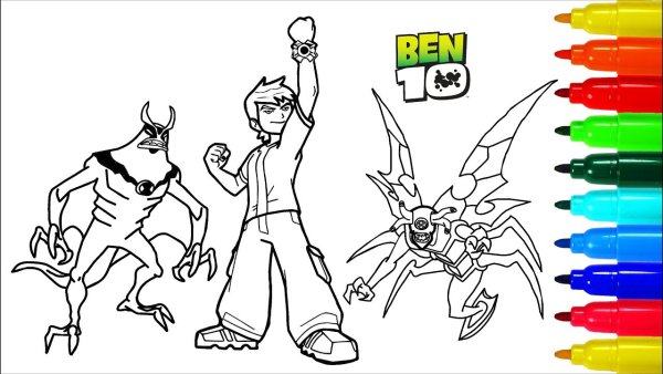Раскраски Бен 10 Омниверс крылатого