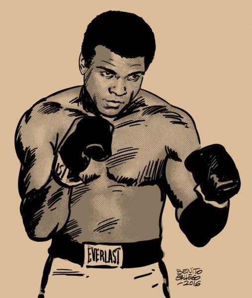 Мохаммед Али рисунок