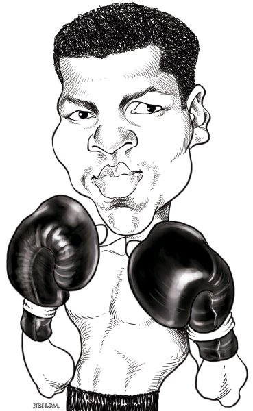 Мухаммед Али с бабочкой и пчелой