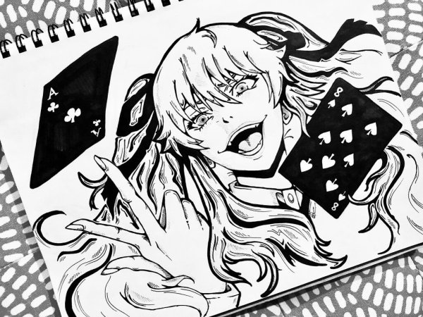 Саотоме Мэри черно белая