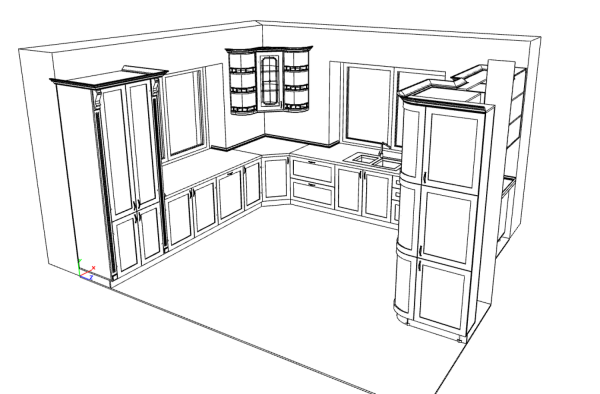 Планировка кухни эскизы