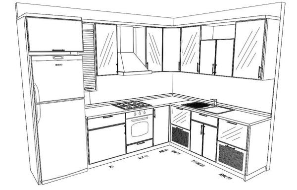 Кухонный гарнитур раскраска