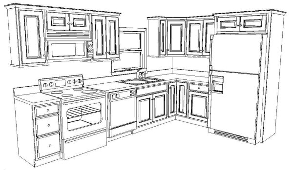 Эскиз кухонной мебели