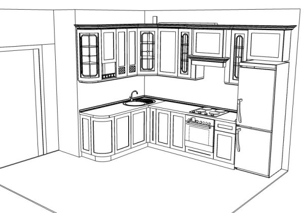 Планировка кухни эскизы