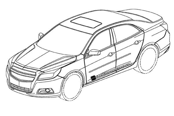 Chevrolet Malibu 2 чертеж