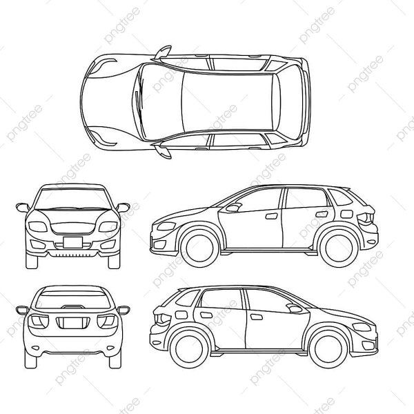 Автомобиль схематически