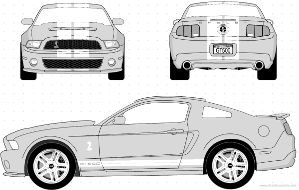 Ford Mustang gt чертеж