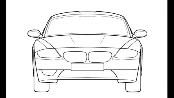 BMW контуры спереди