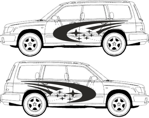 Субару Форестер 2007 рисунок