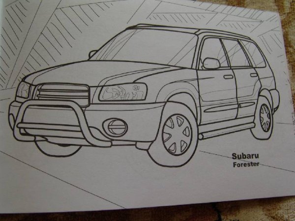 Раскраска Субару Форестер sf5