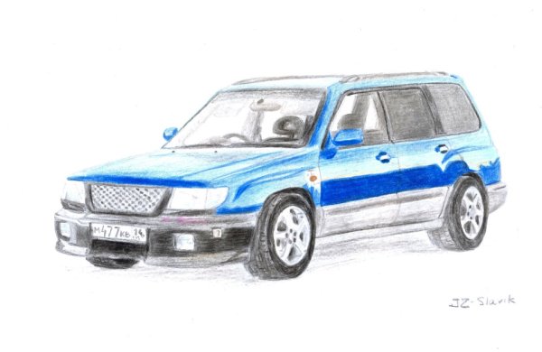 Субару Форестер 2007 рисунок