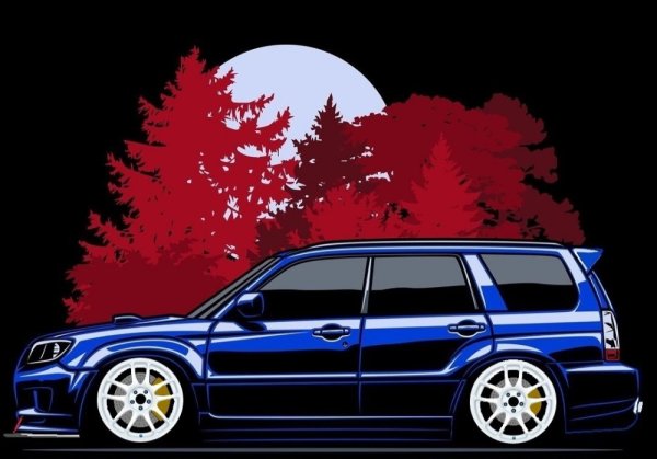 Наклейки на Субару Форестер sg5