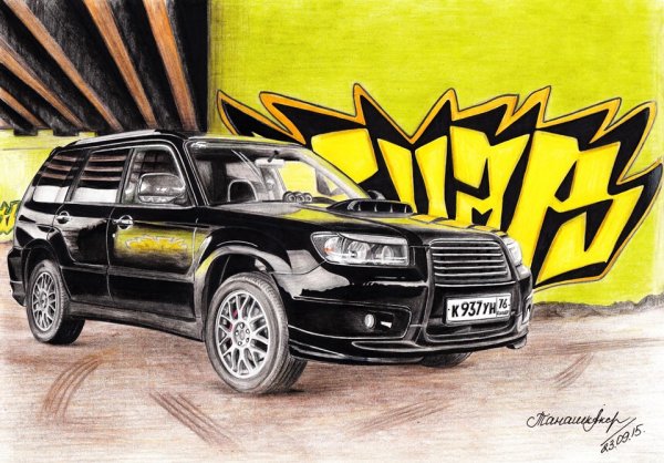 Subaru Forester sg5 рисунок