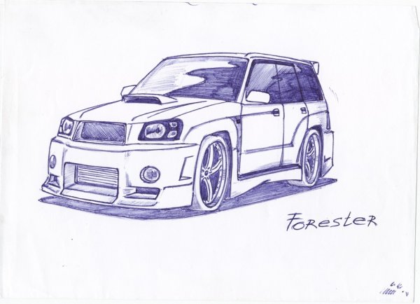 Раскраска Субару Форестер sf5