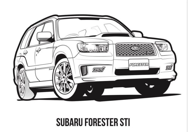 Раскраска Subaru Legacy