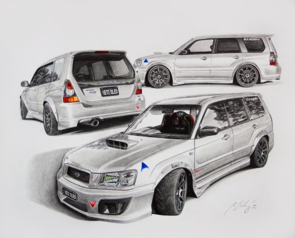 Subaru Forester sg5 рисунок