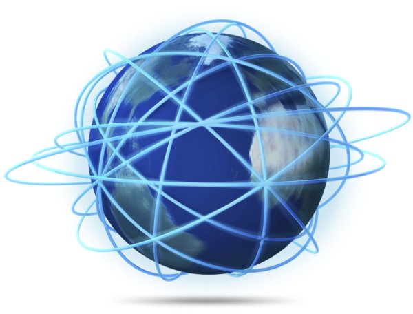 Всемирная паутина на белом фоне