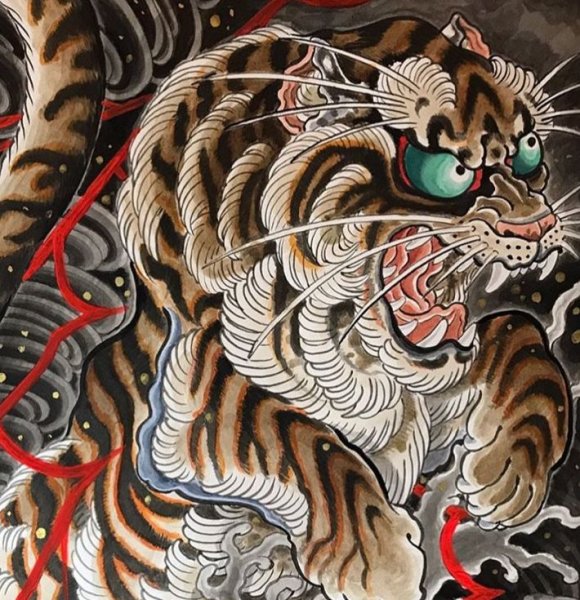 Тигр Ориентал тату