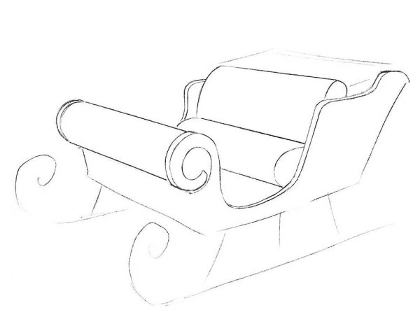 Сани Деда Мороза рисунок