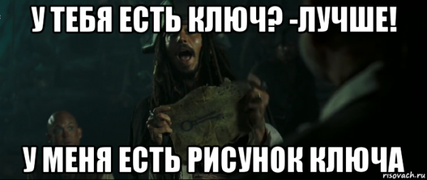 Рисунок ключа Джек Воробей