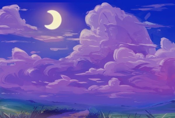 Небо рисунок красками