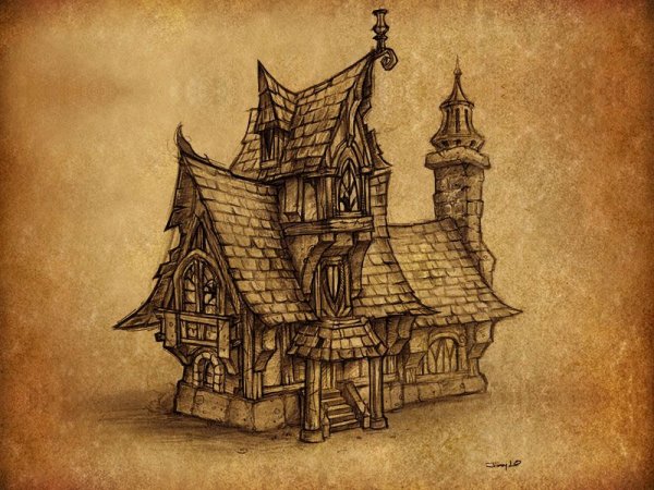 Средневековый стиль рисования