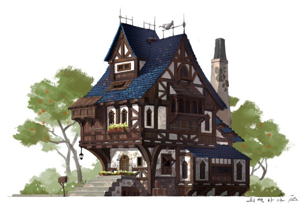 Арты средневековых домов