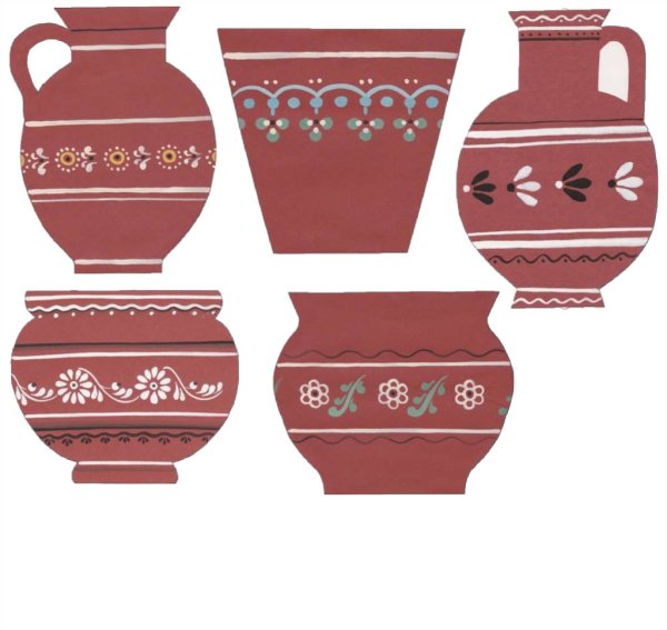 Элементы росписи Оятская керамика