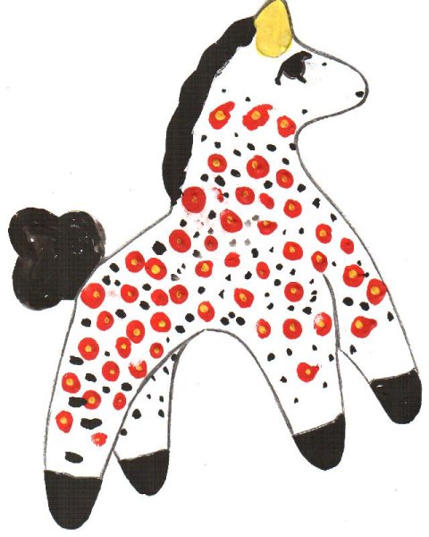 Олешек Дымковская игрушка рисование