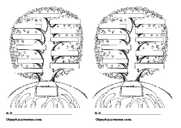 Дерево родсьвсвенный слов