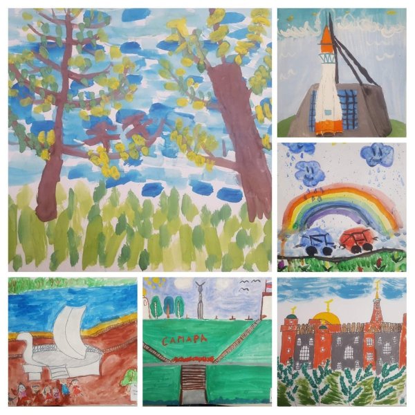 Рисунки о Самаре от детей