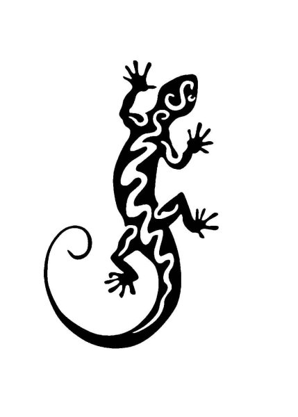 Трафарет ящерицы