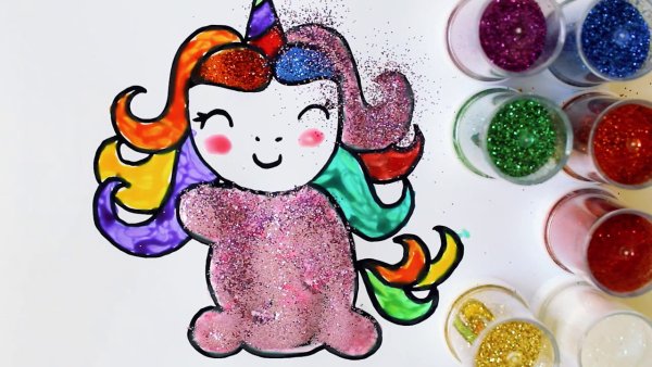 Рисование блестками