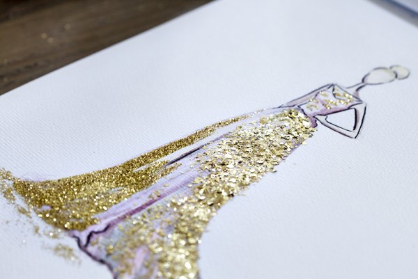 Рисование блестками