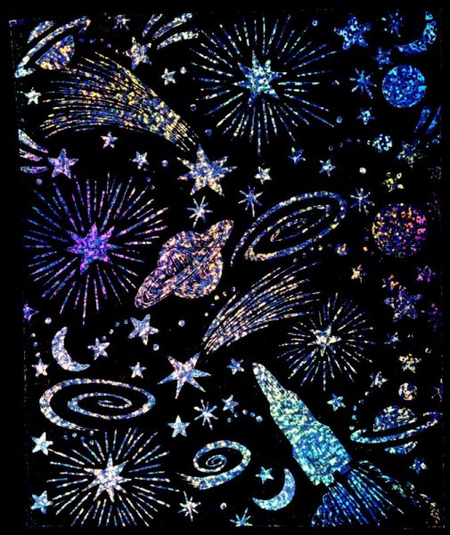 Рисование блестками