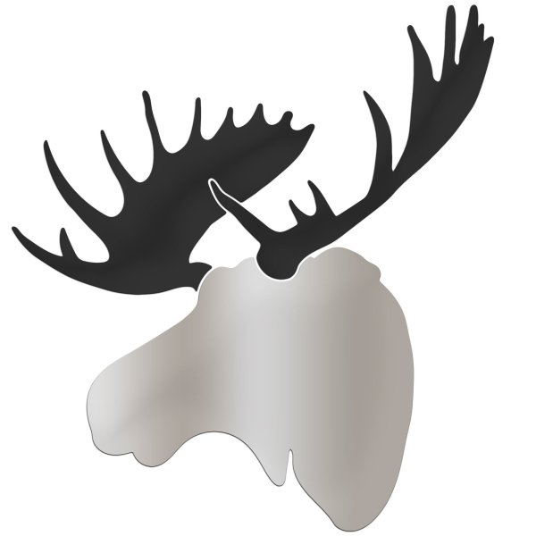 Рога лося контур