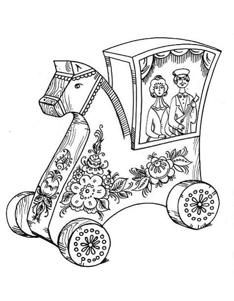 Народные промыслы. Раскраска