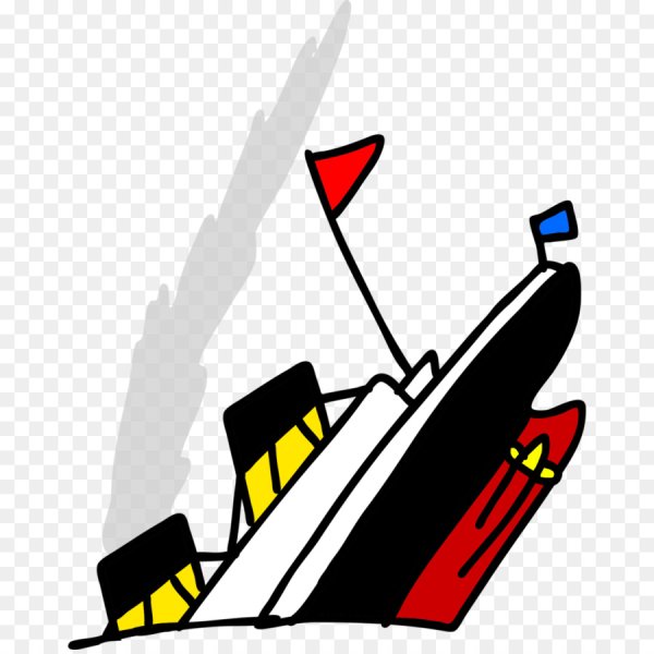 Тонущий корабль вектор