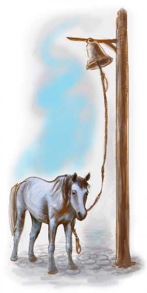 Константин Ушинский слепая лошадь иллюстрация