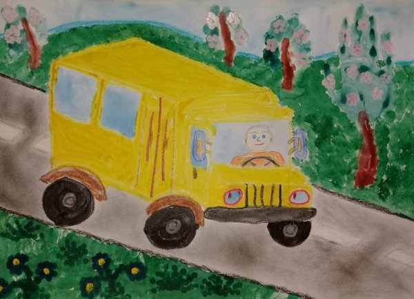 Водитель детские рисунки