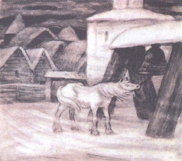 Ушинский слепая лошадь иллюстрации к сказке