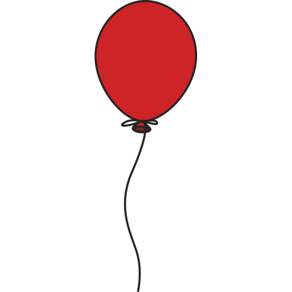 Дети с красным воздушным шаром