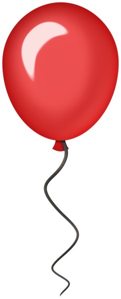 Воздушный шарик с ниткой